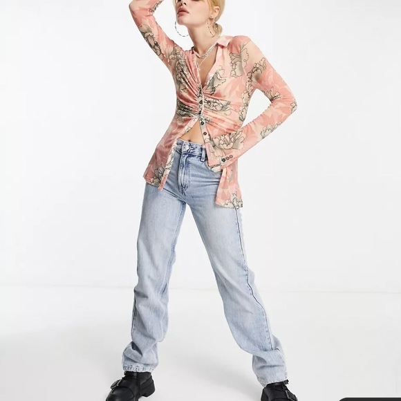 🆕Free People Semi-Sheer Blouse - Picture 12 of 14